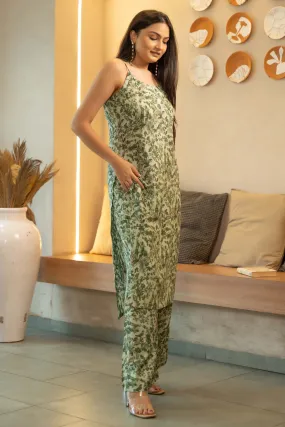 Green Sleeveless Co-ord Set