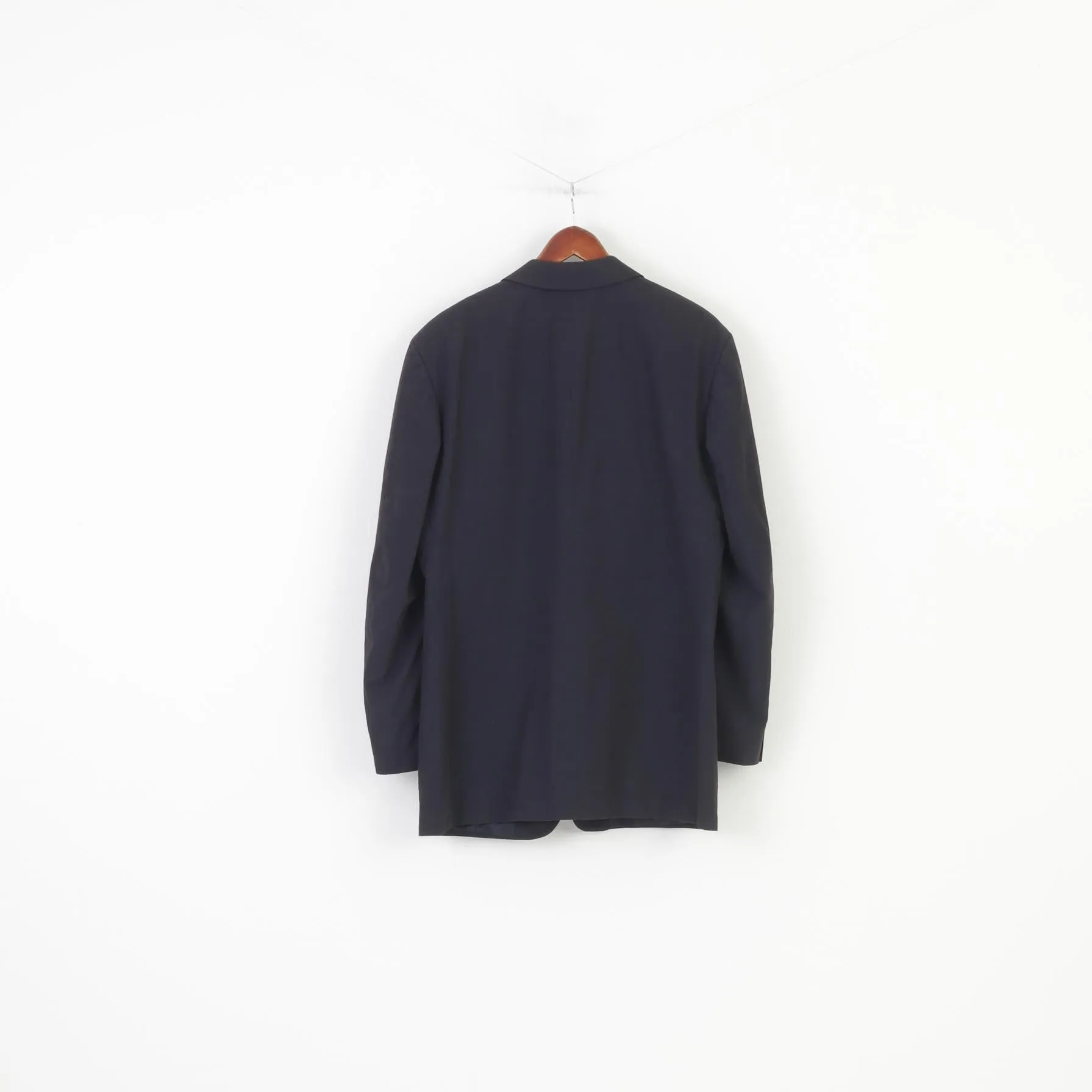 Hugo Boss Men 102 40 Blazer Navy Breasted Collar Bottoms Wool Jacket