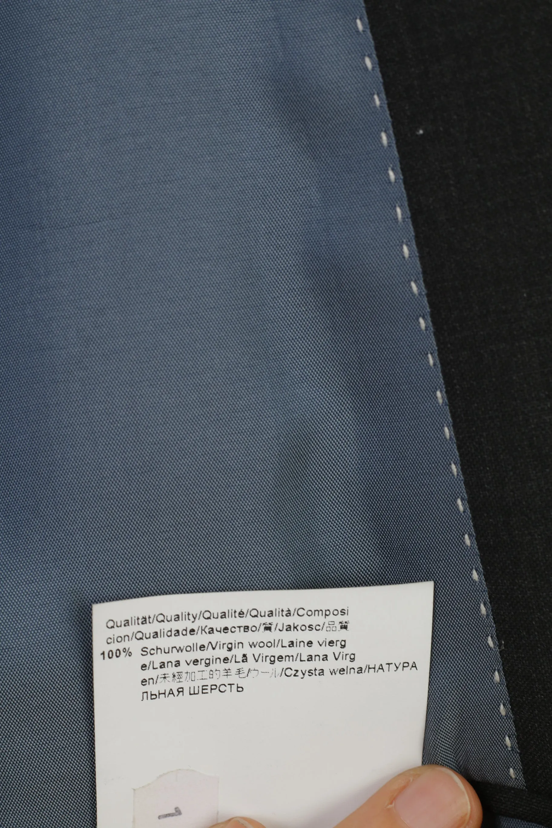 Hugo Boss Men 50 40 Blazer Charcoal Wool Single Breasted Vintage Jacket