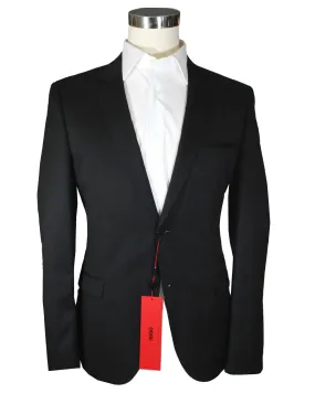 Hugo Boss Sport Coat Black - Wool Blazer EU 50 / US 40 L Slim Fit REDUCED - SALE