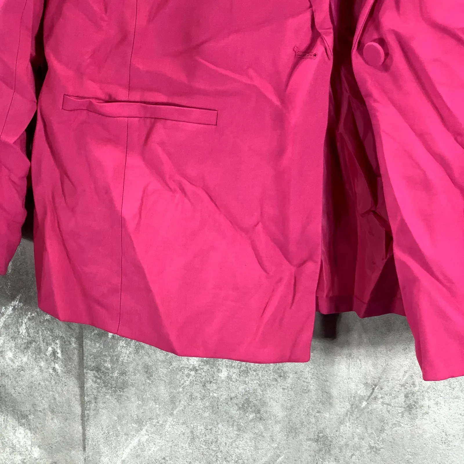 INC INTERNATIONAL CONCEPTS Women's Jazzy Pink One-Button Oversized Blazer SZ M