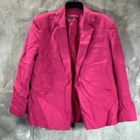 INC INTERNATIONAL CONCEPTS Women's Jazzy Pink One-Button Oversized Blazer SZ M