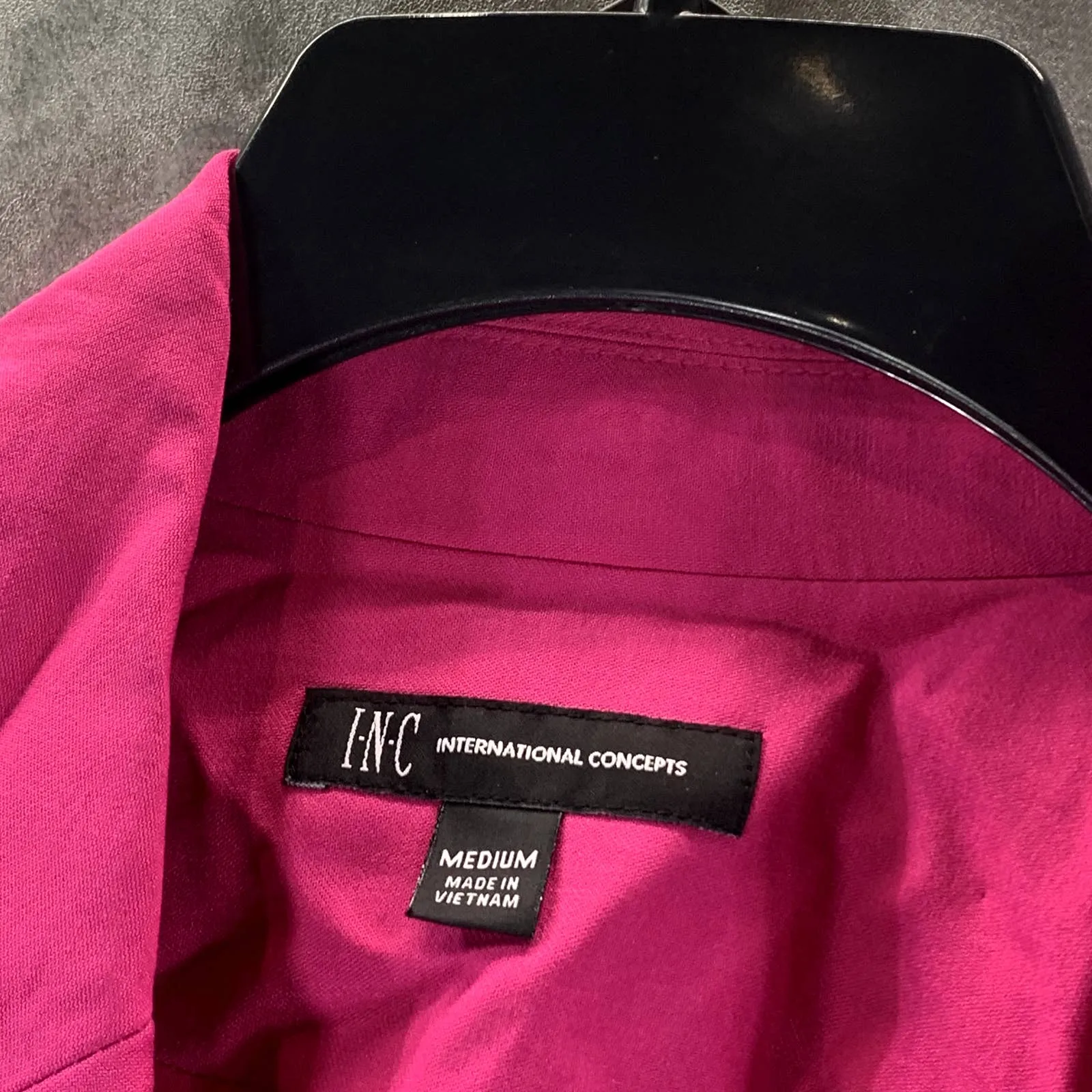 INC INTERNATIONAL CONCEPTS Women's Jazzy Pink One-Button Oversized Blazer SZ M
