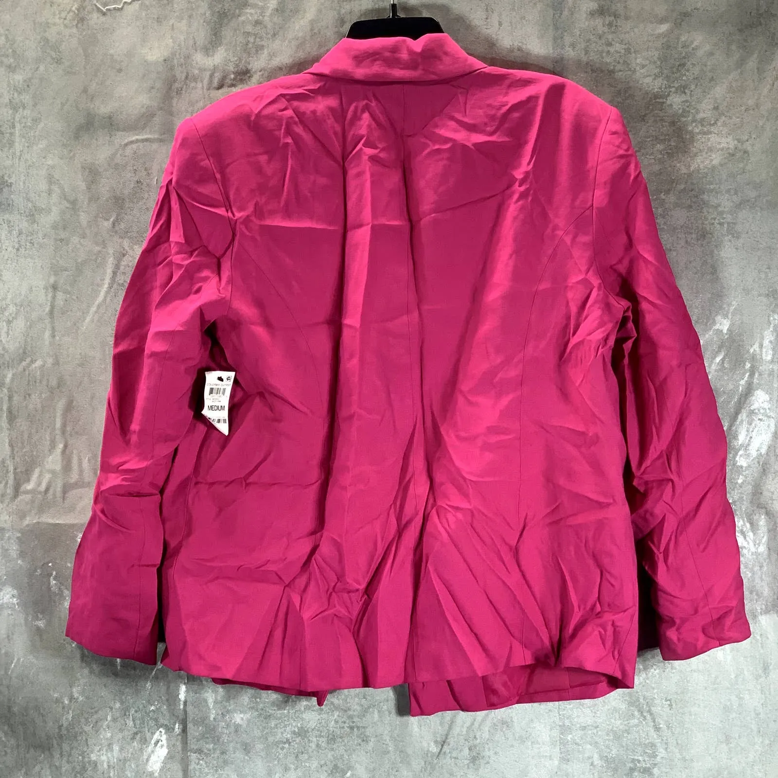 INC INTERNATIONAL CONCEPTS Women's Jazzy Pink One-Button Oversized Blazer SZ M