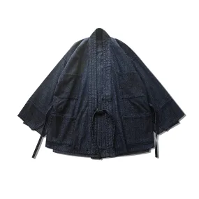 Indigo Dyed Blended Kimono