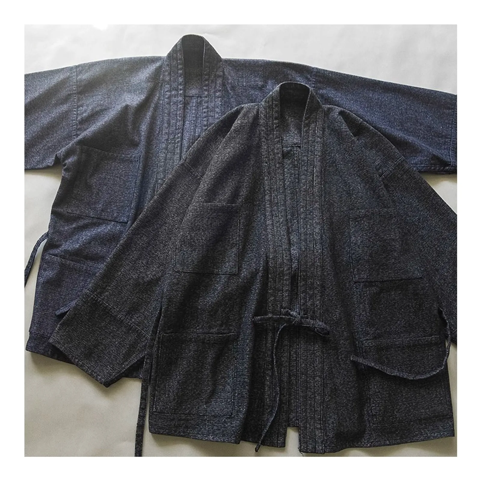 Indigo Dyed Blended Kimono