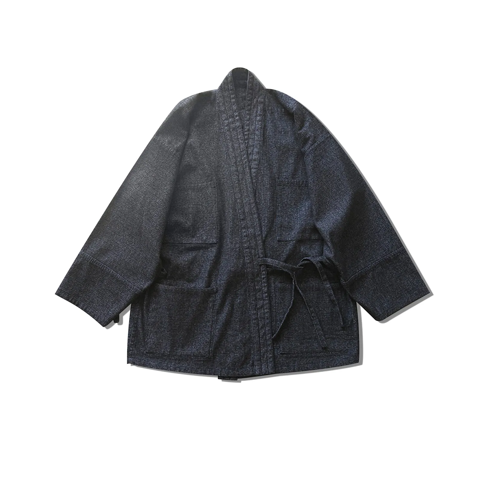 Indigo Dyed Blended Kimono