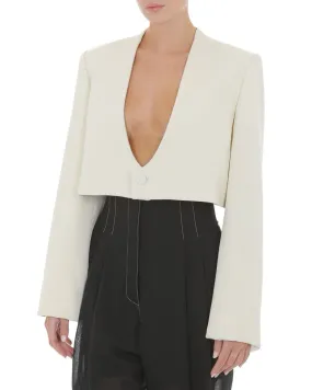 Ivory Cropped Blazer