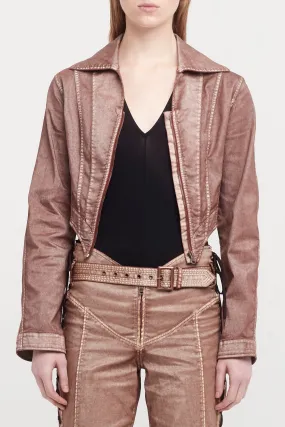 Jean Paul Gaultier X KNWLS Laced Jacket with Topstitched and Branded Patch Details