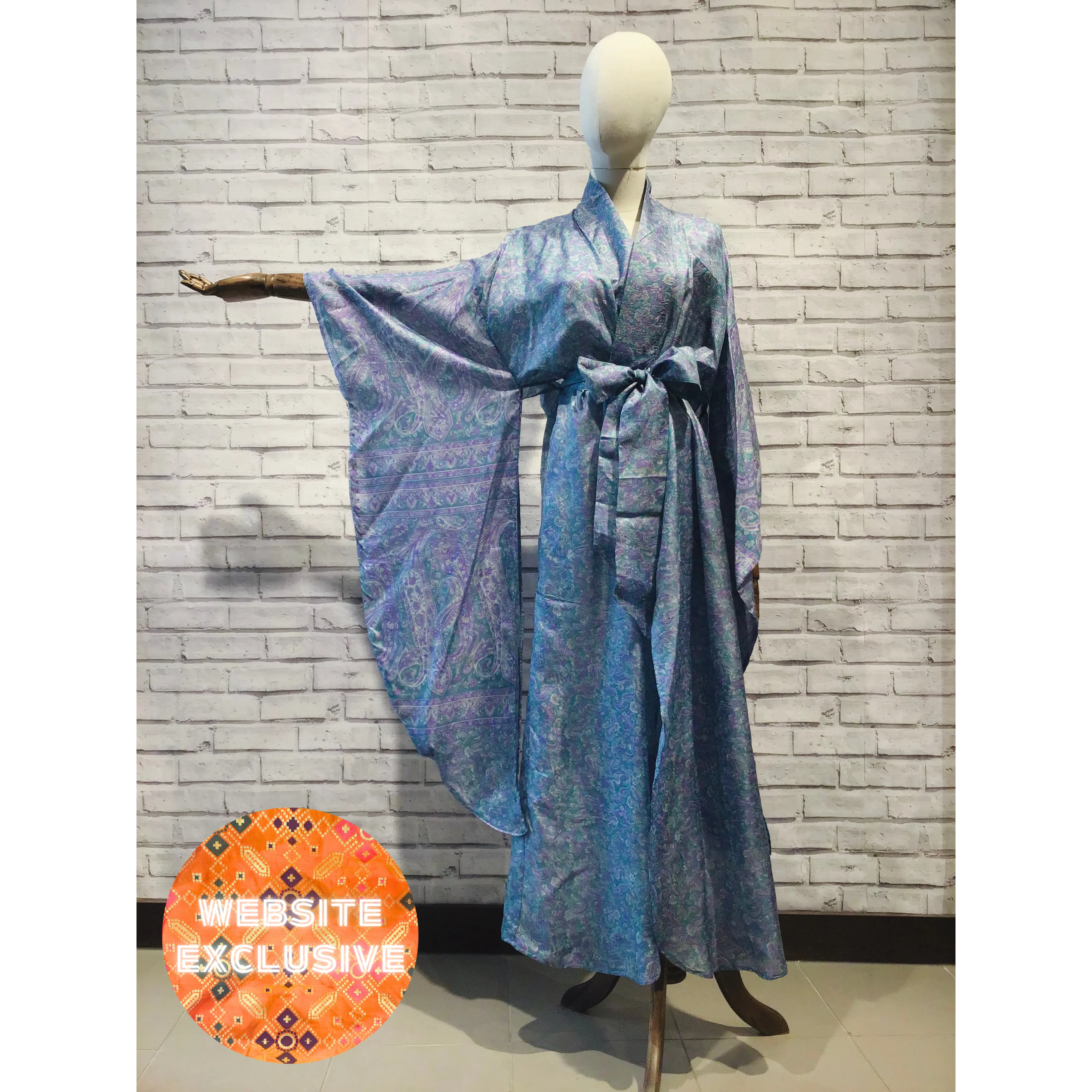 Kalamkari Kiss Silk Kimono