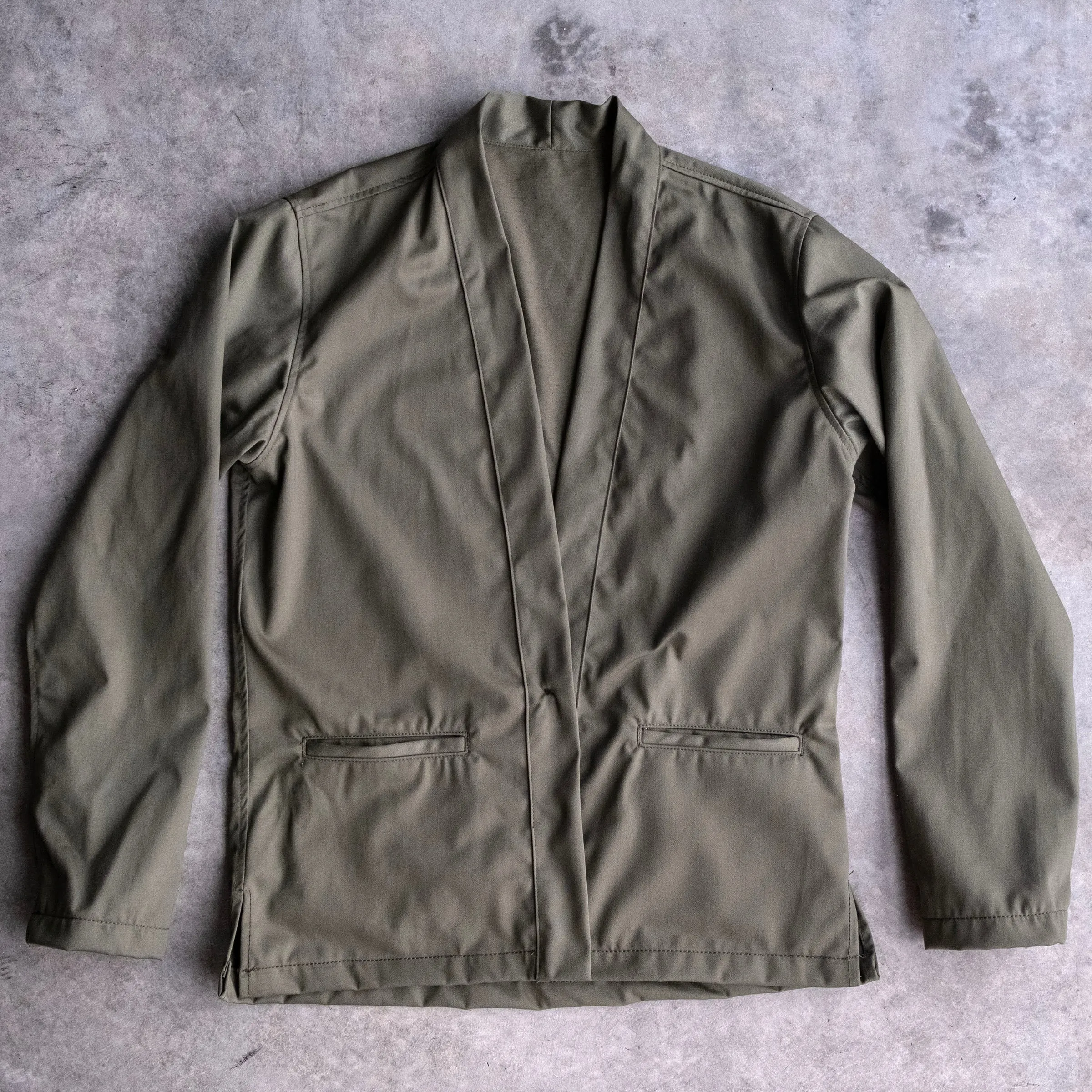 Kamigata Jacket in Olive Flight Mercerized Twill