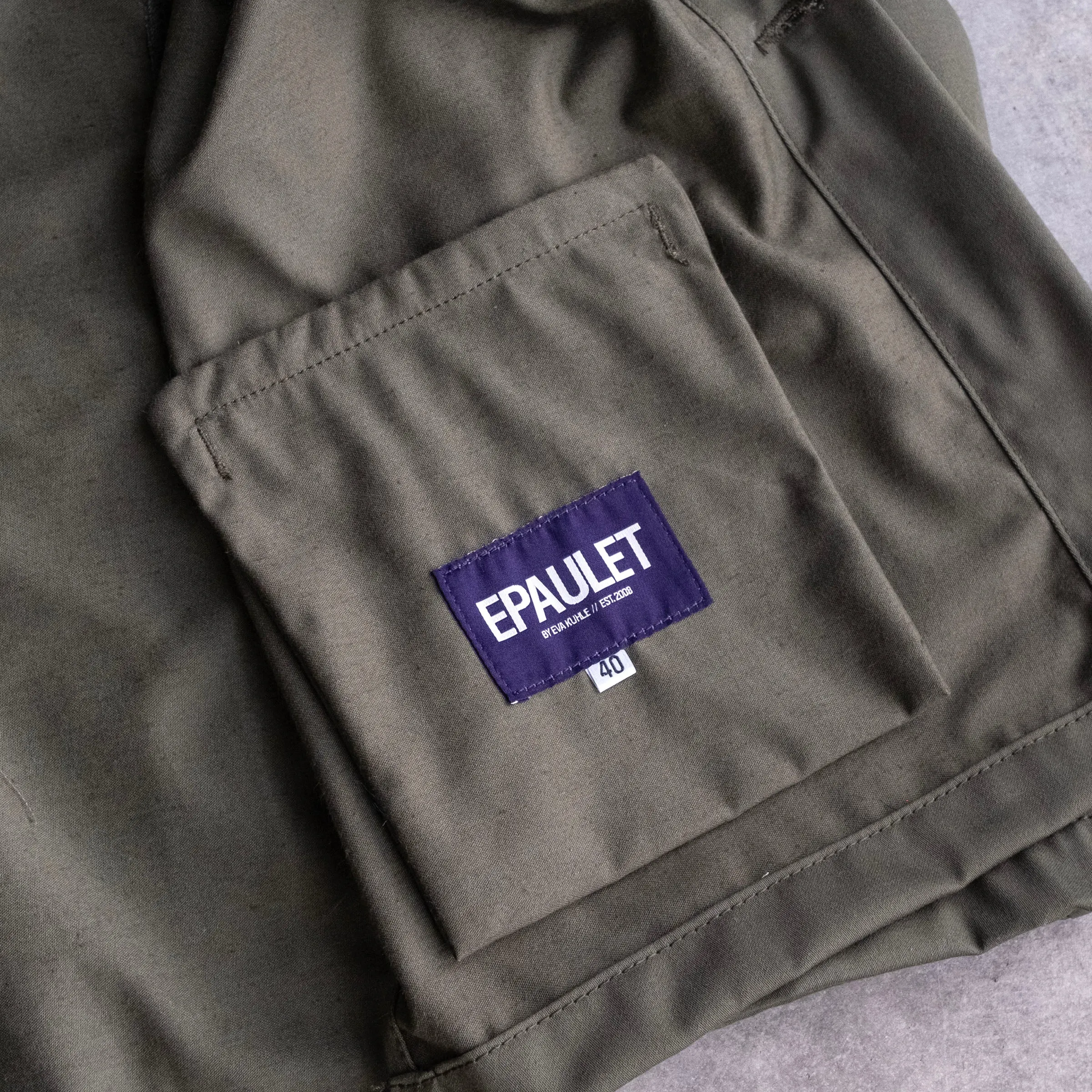 Kamigata Jacket in Olive Flight Mercerized Twill