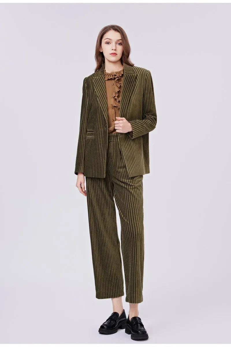 Khaki Corduroy Blazer