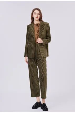 Khaki Corduroy Blazer