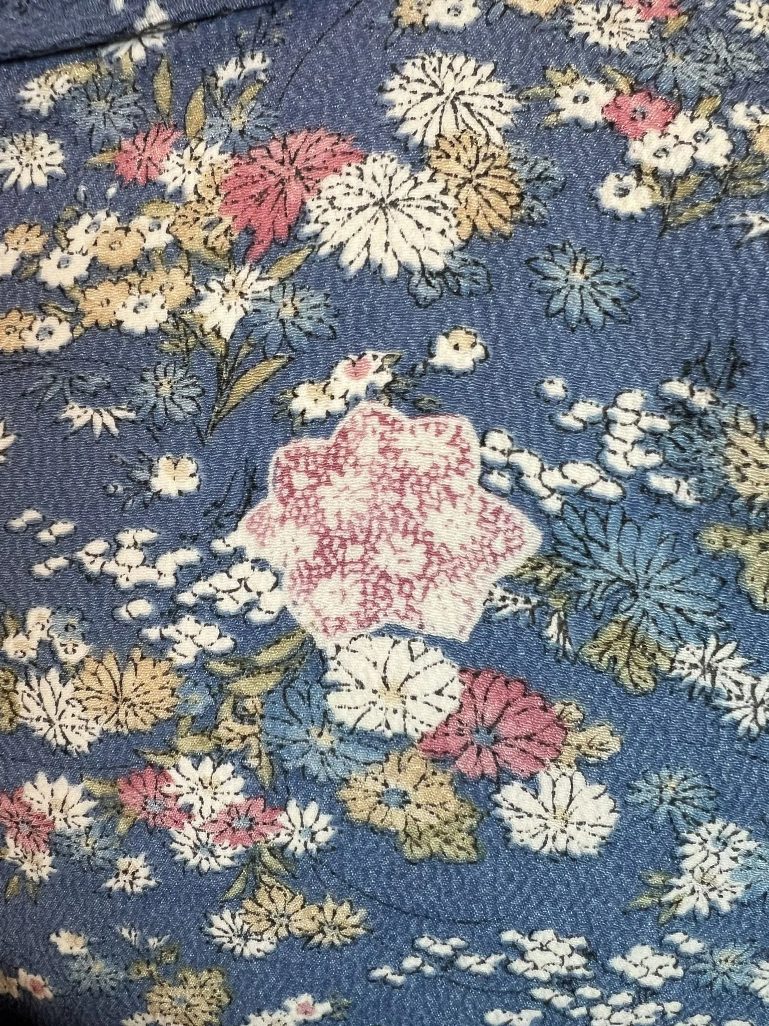 KIMONO, Floral, Size: S-M / Japanese Traditional Women's "Komon" Kimono