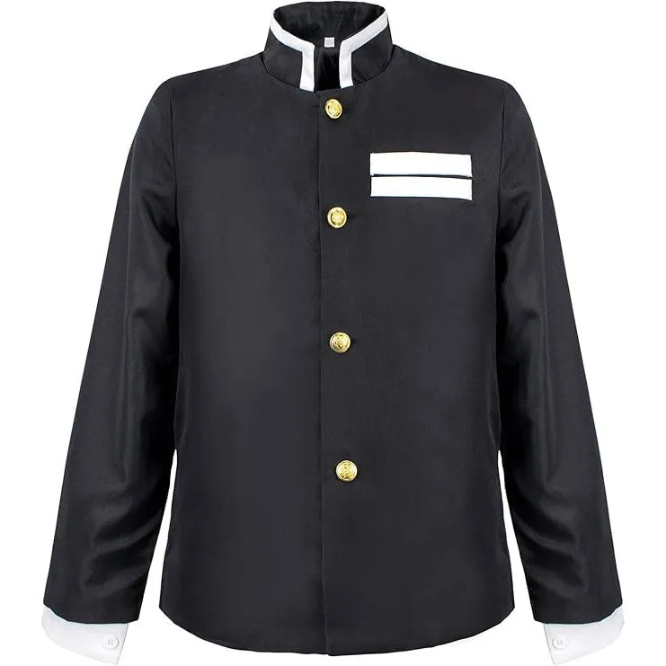 Kimono Kaori Cloak Men Cosplay Costume with Black Suit and Belt for Halloween
