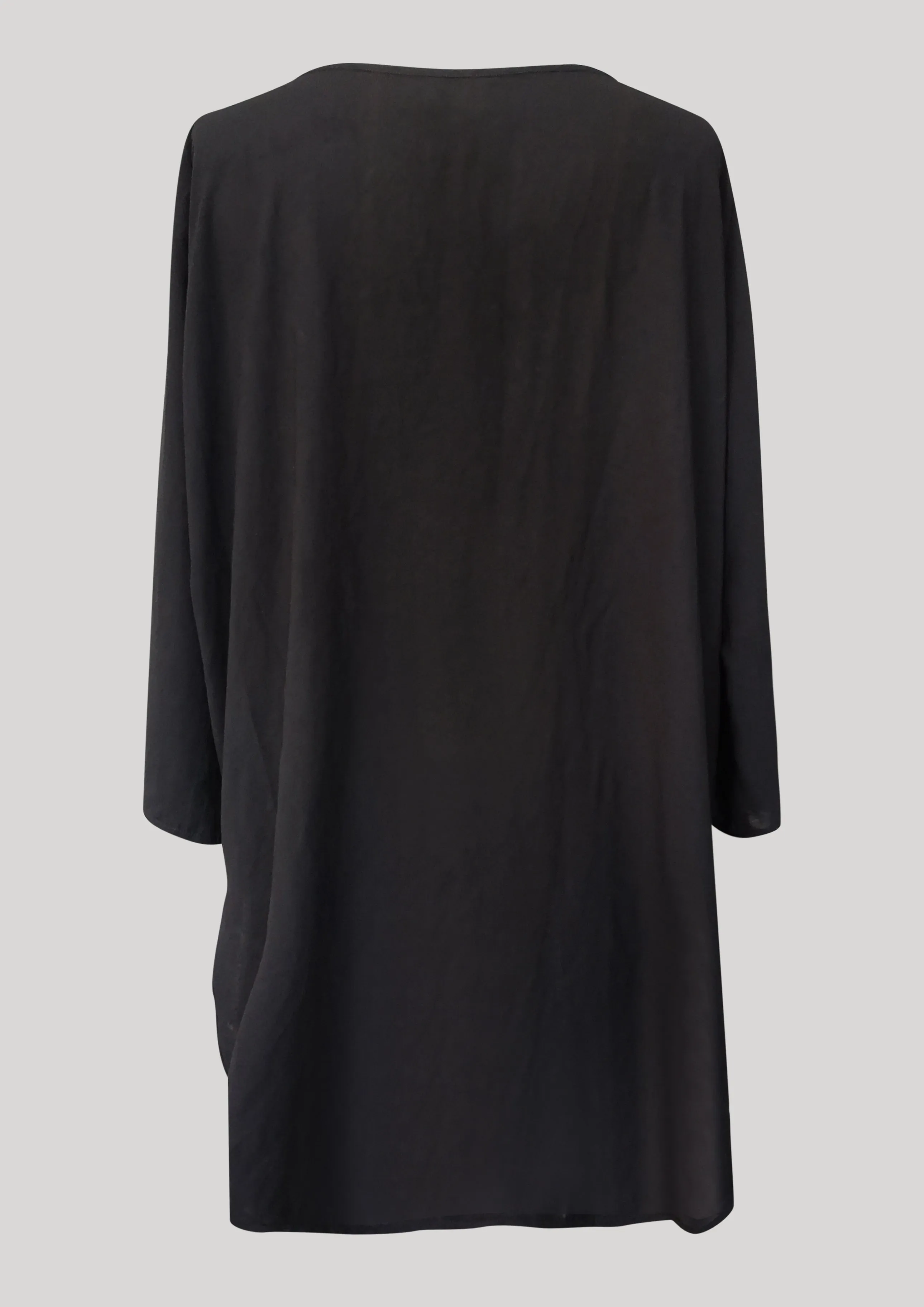 KIMONO SHIRT - black plain