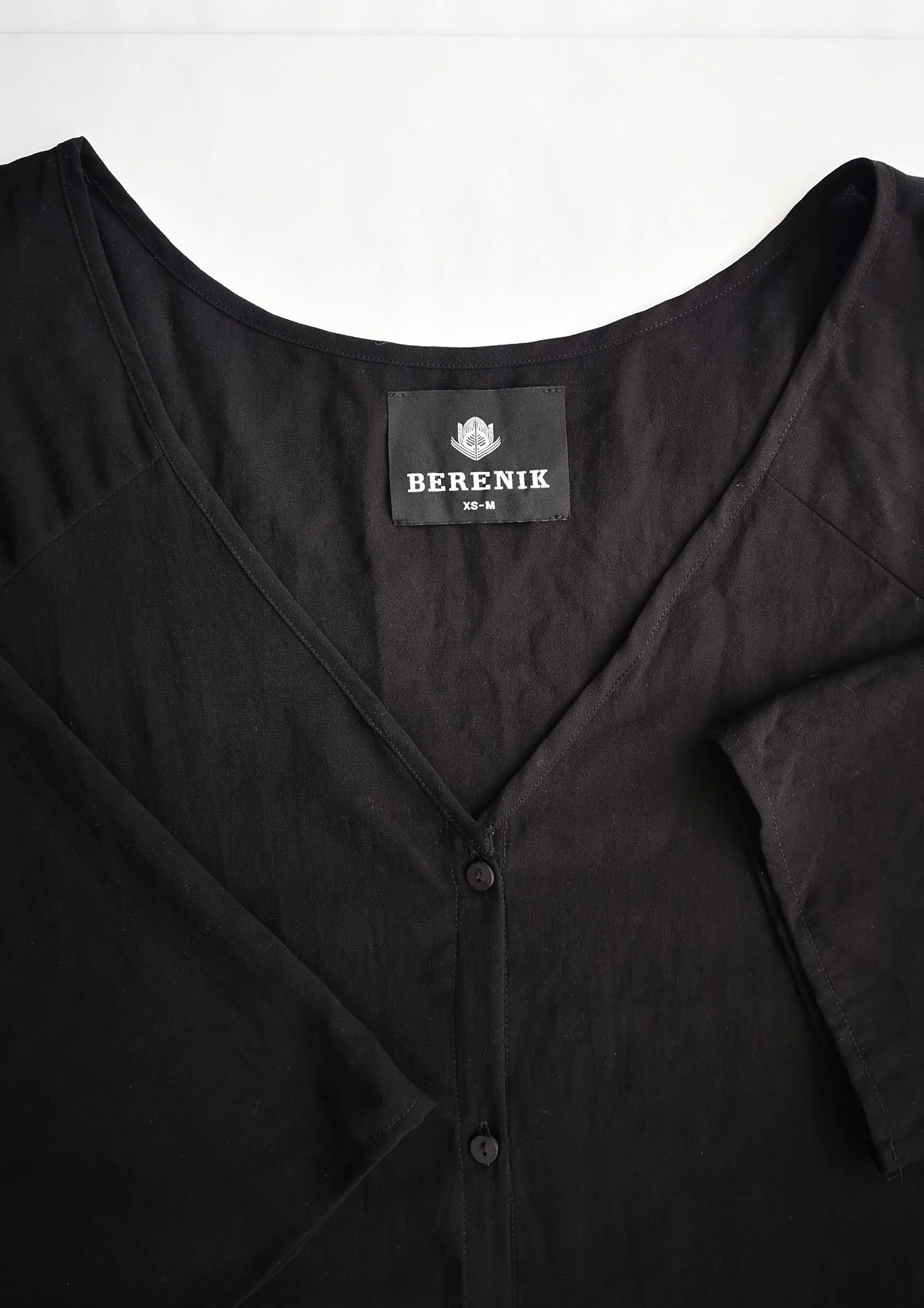 KIMONO SHIRT - black plain