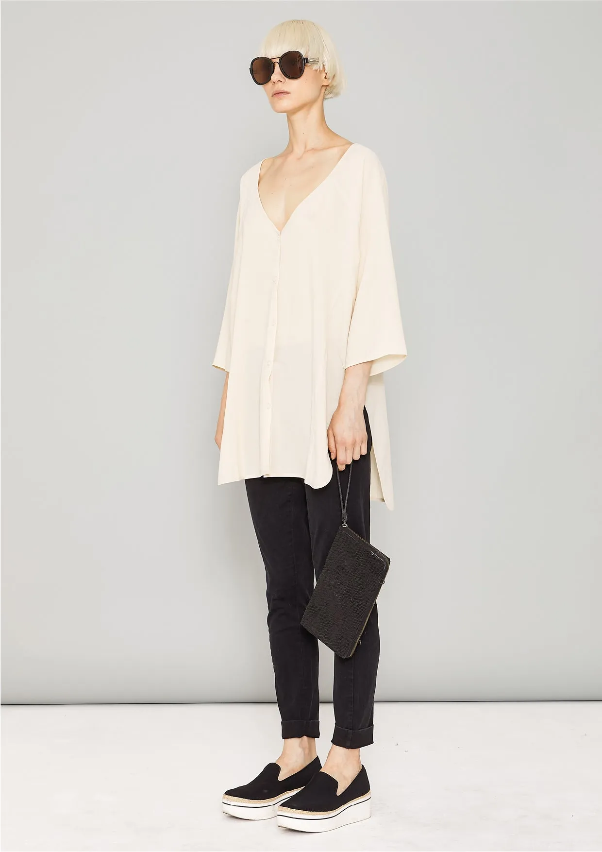 KIMONO SHIRT - creme