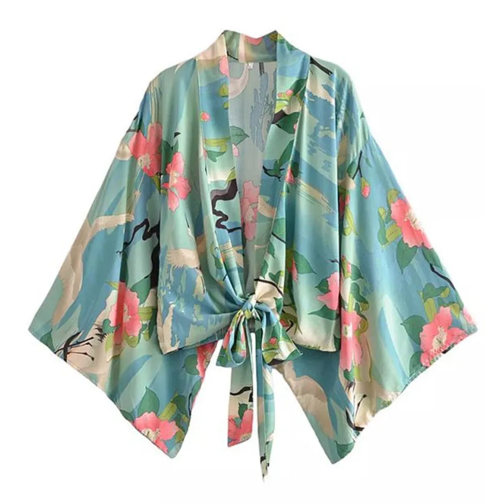 Kimono Tie Top Crane