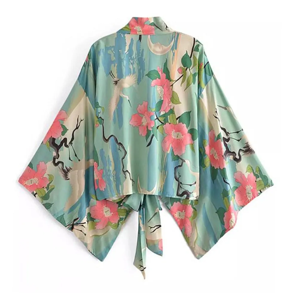Kimono Tie Top Crane