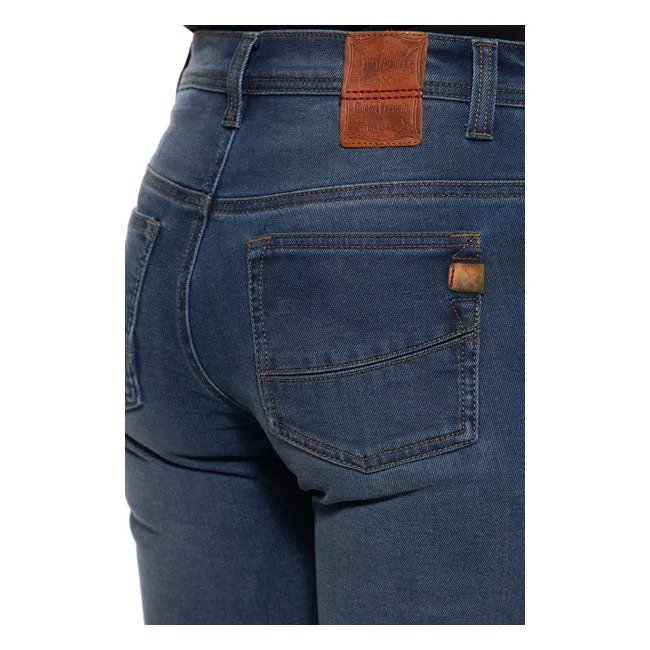 King Kerosin Queen Kerosin Motogear Ladies Jeans Light Blue