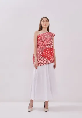KINTSUGI Red Batik Multiway Kimono Top