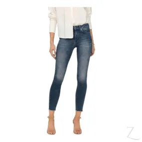 Ladies Super Stretchy Super Skinny Denim Jeans | Raw Hem | "Phela"