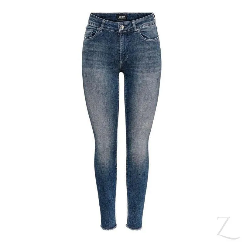 Ladies Super Stretchy Super Skinny Denim Jeans | Raw Hem | "Phela"