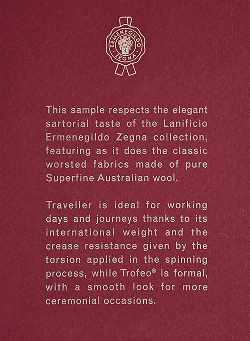 Lanificio Zegna Trofeo Couture Brown Wool Jacket