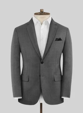 Lanificio Zegna Trofeo Sharkskin Charcoal Wool Jacket