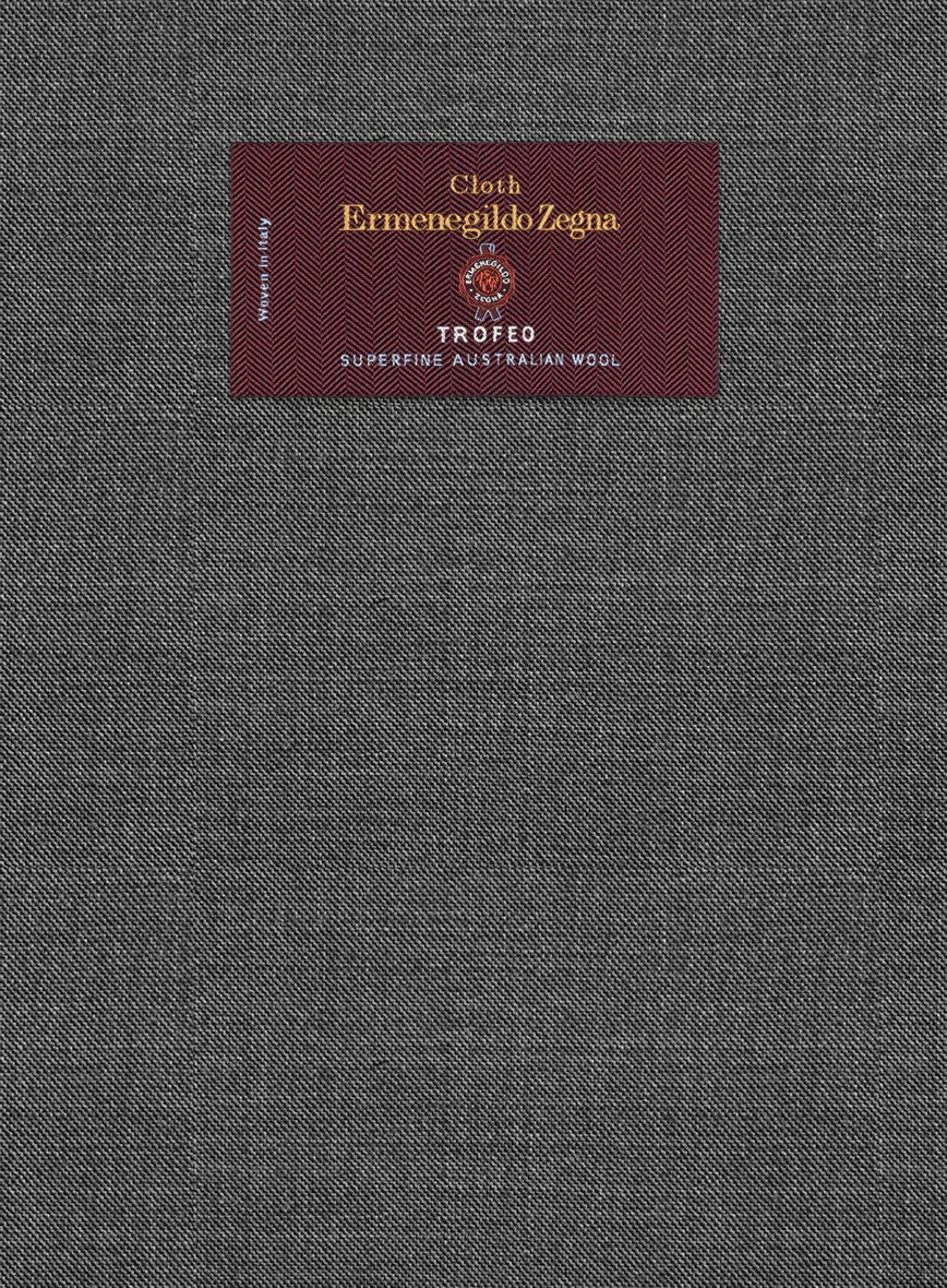 Lanificio Zegna Trofeo Sharkskin Charcoal Wool Jacket