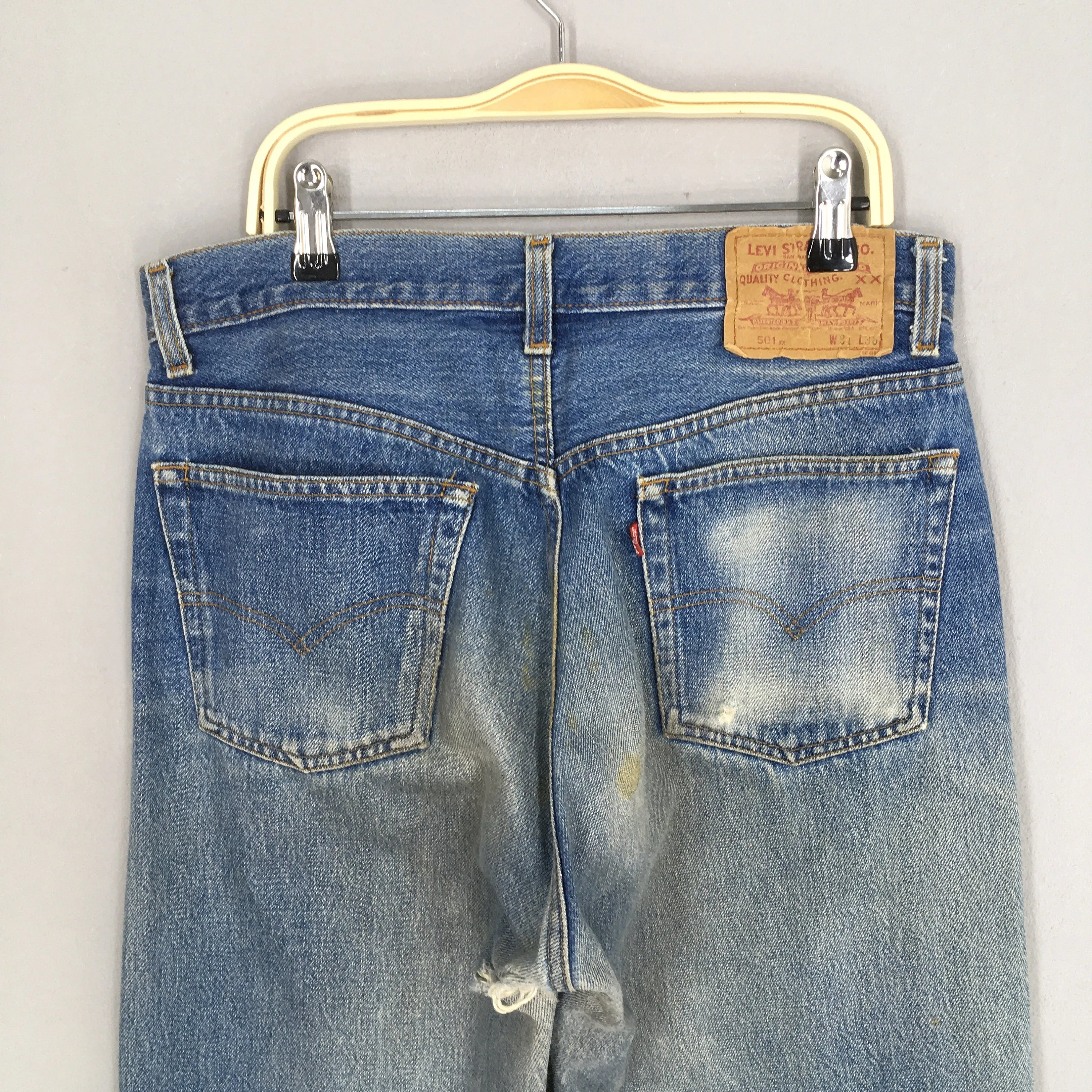 Levi's 501XX Blue Stonewash Jeans Size 29x29.5