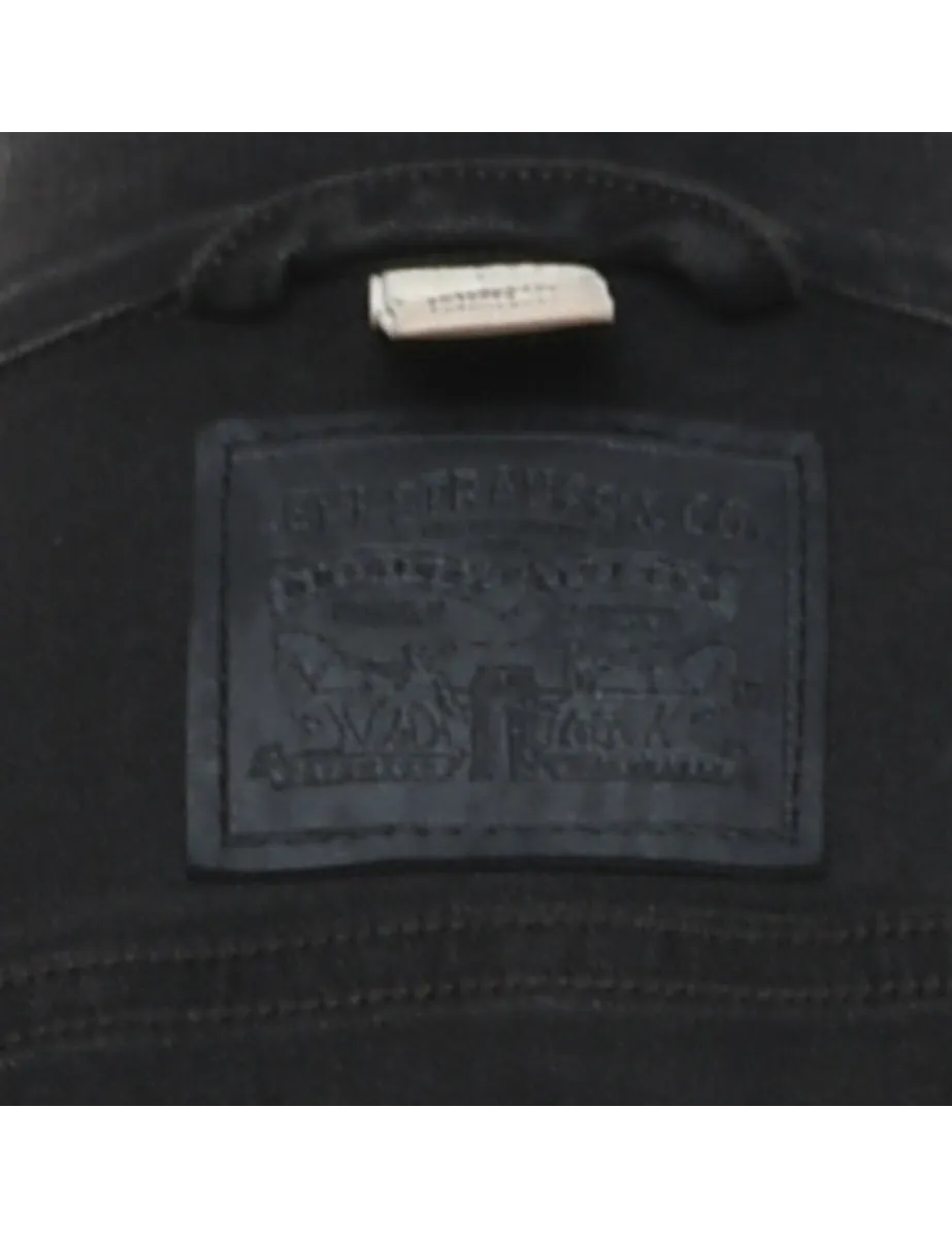 Levi's Black Cropped Denim Jacket - XL