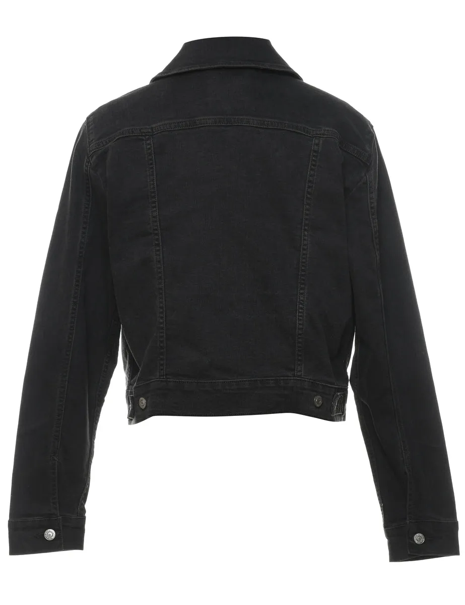 Levi's Black Cropped Denim Jacket - XL