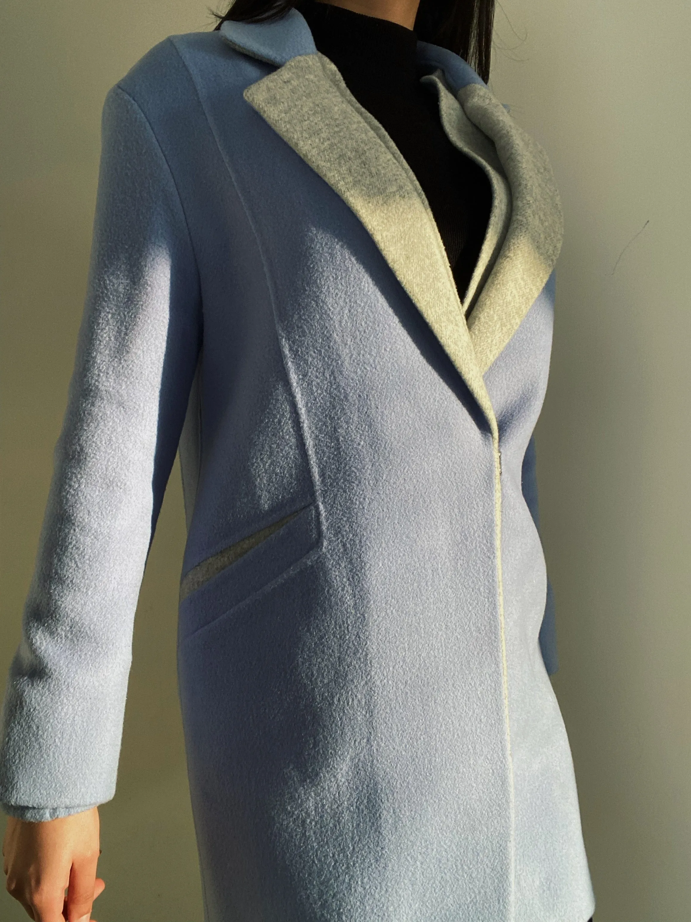 Light Blue Coat (100% Wool)