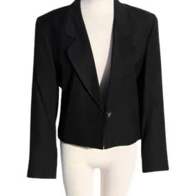 LIZ CLAIBORNE Vintage Black Single Button Jacket | Size M/L