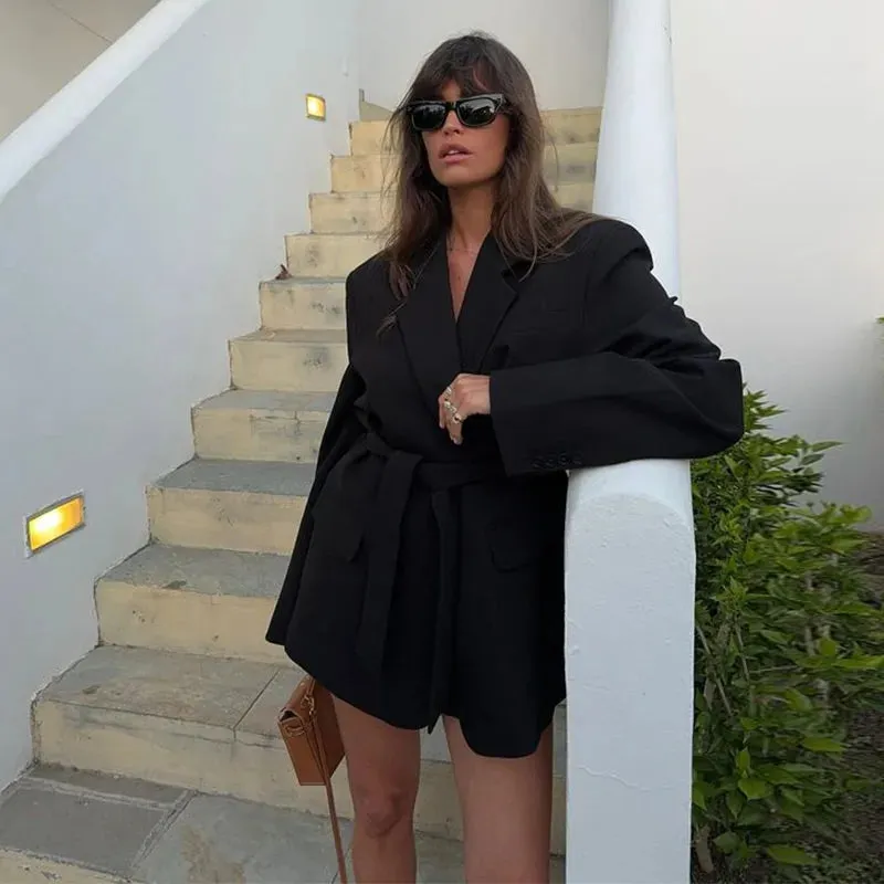 Long Sleeve Lapel Blazer