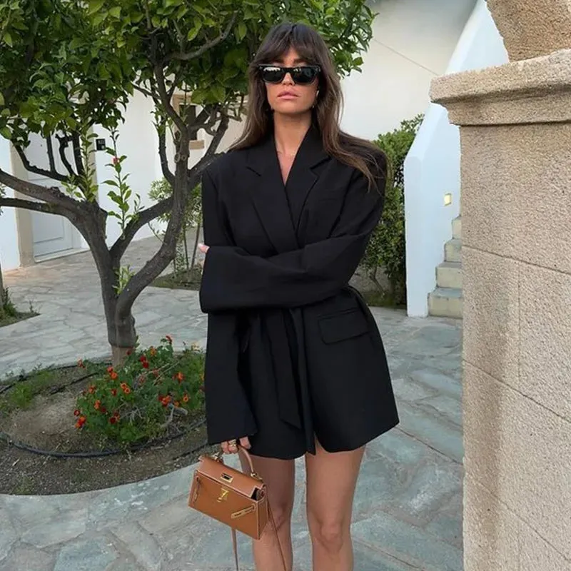 Long Sleeve Lapel Blazer