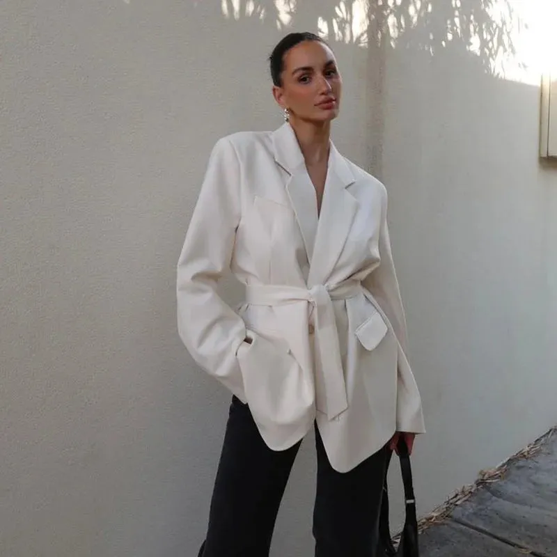 Long Sleeve Lapel Blazer