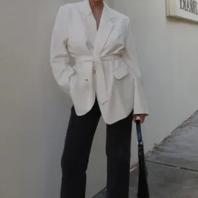 Long Sleeve Lapel Blazer