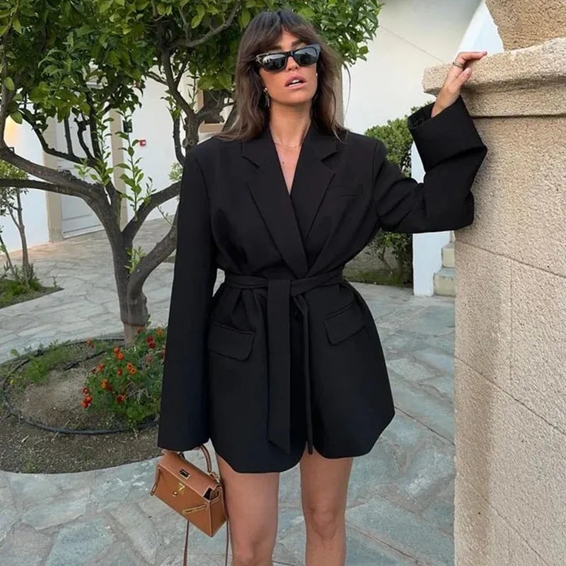 Long Sleeve Lapel Blazer