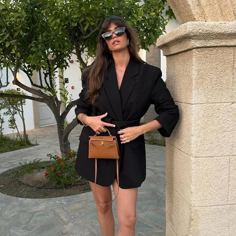 Long Sleeve Lapel Blazer