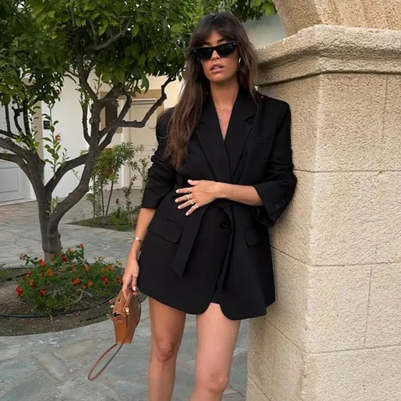 Long Sleeve Lapel Blazer