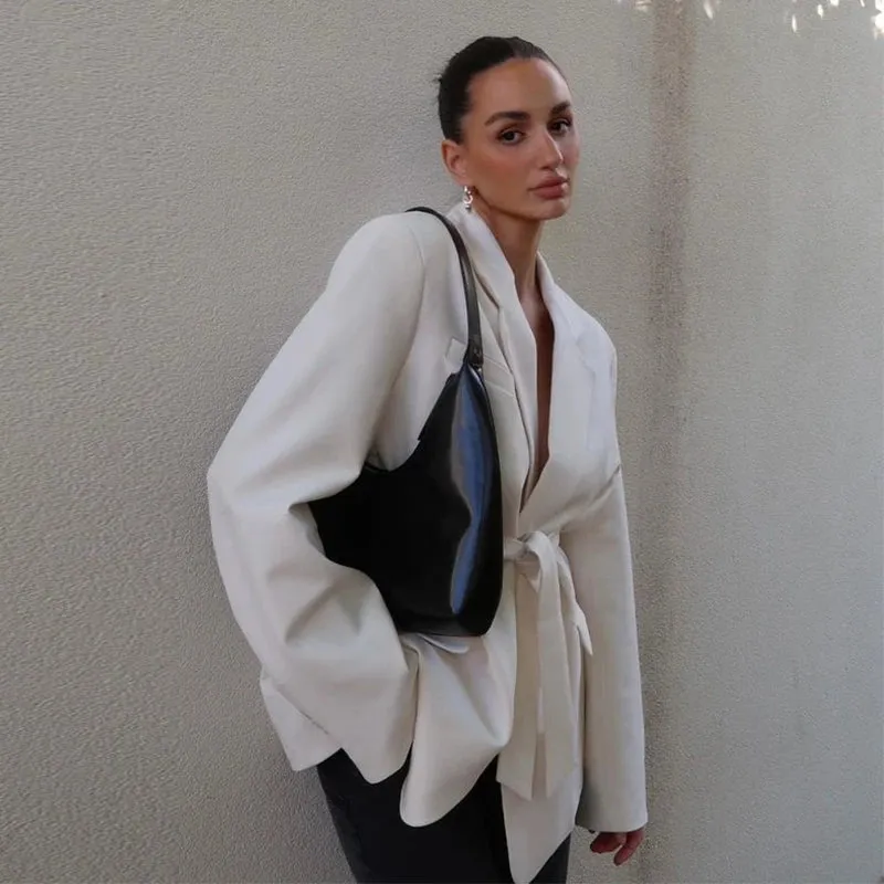 Long Sleeve Lapel Blazer