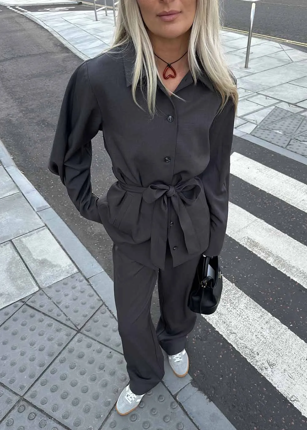 LonnieMD pants - Dark Grey Melange