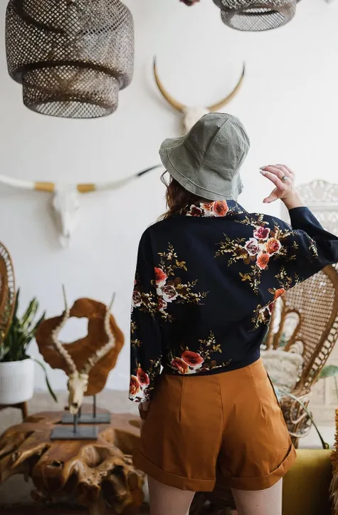 Lush Rose Short Kimono