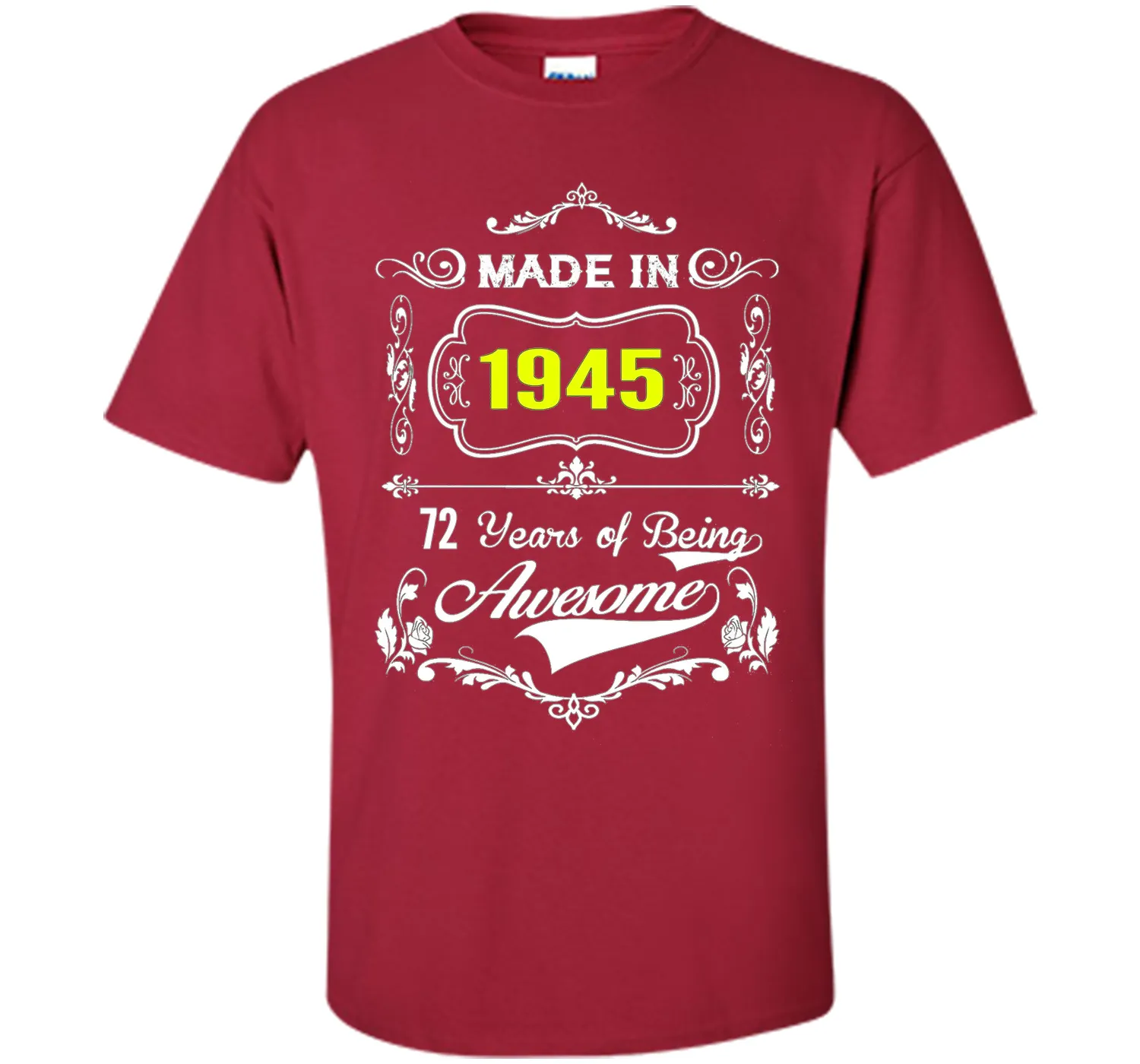 Made in 1945 Tshirt 72th Birthday 72 Years Gift