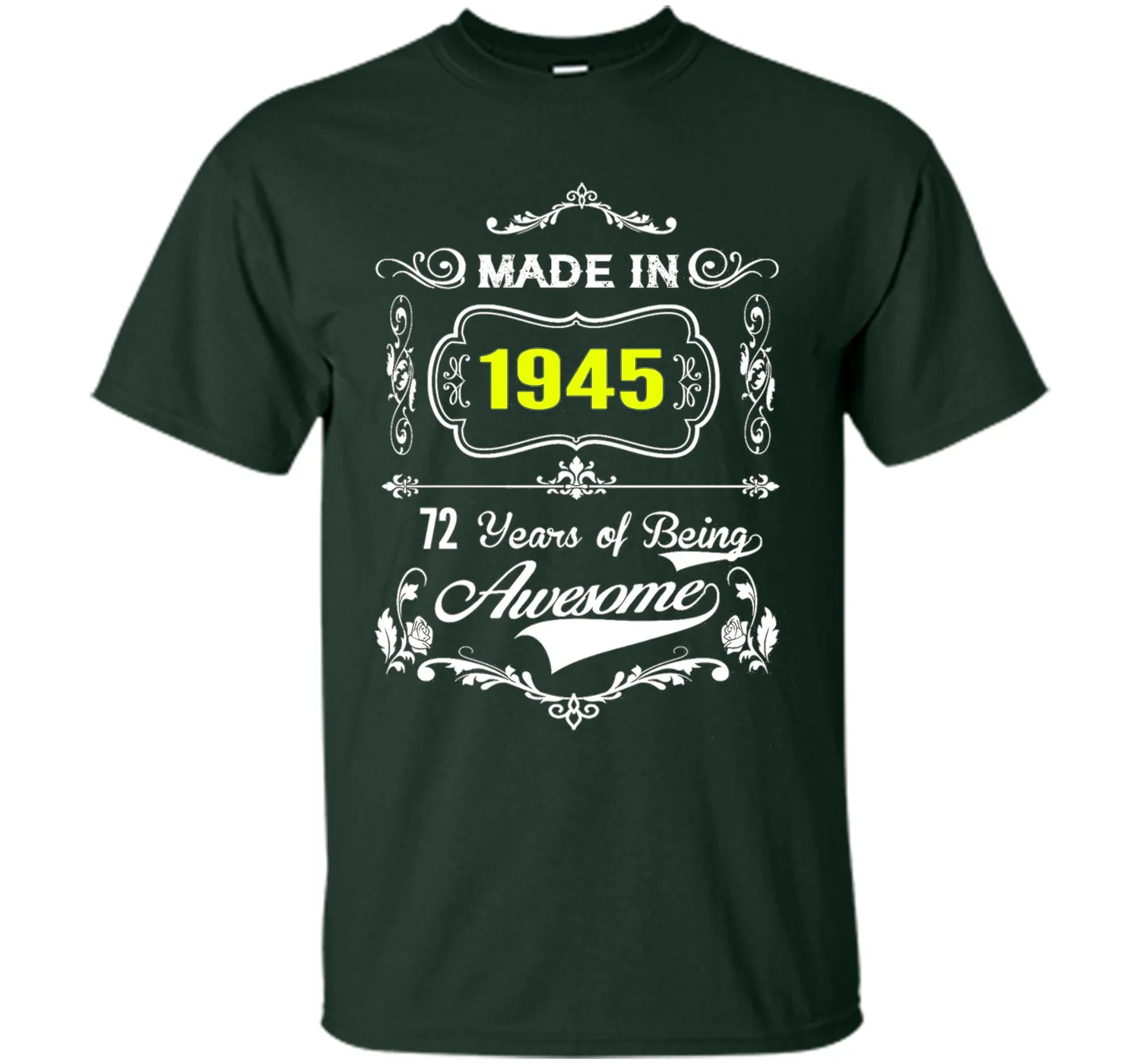 Made in 1945 Tshirt 72th Birthday 72 Years Gift