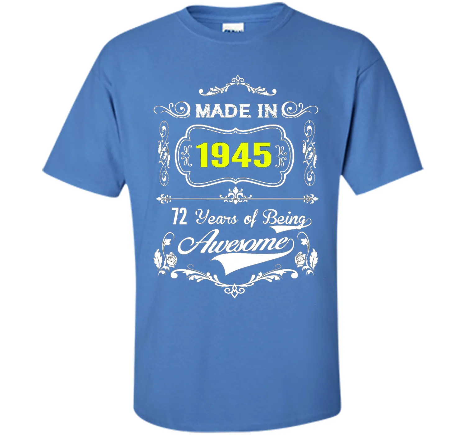 Made in 1945 Tshirt 72th Birthday 72 Years Gift